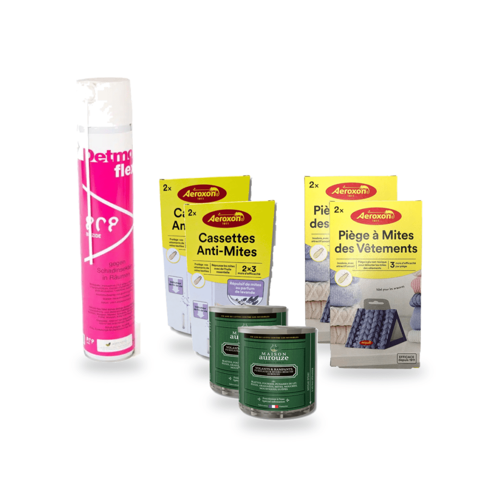 Kit anti-mites de vêtements effet choc